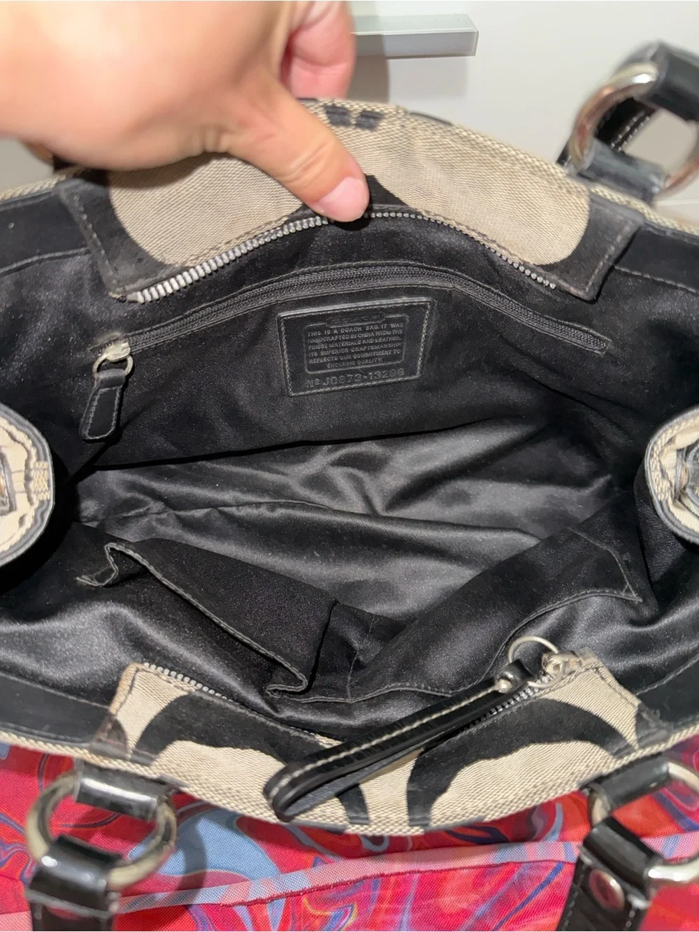 Vintage Y2K Coach Optic Signature Turnlock Satchel 🗝️
